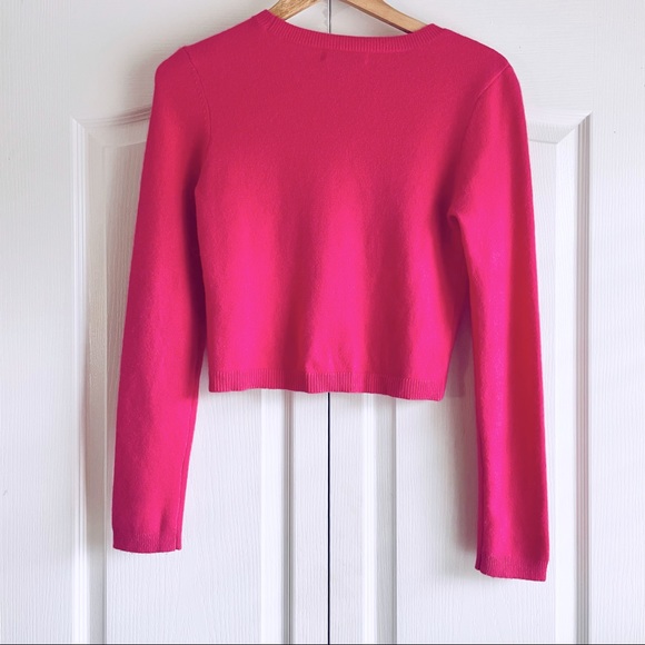 Alice + Olivia Ciara Long-Sleeve Cropped Sweater - Picture 6 of 8